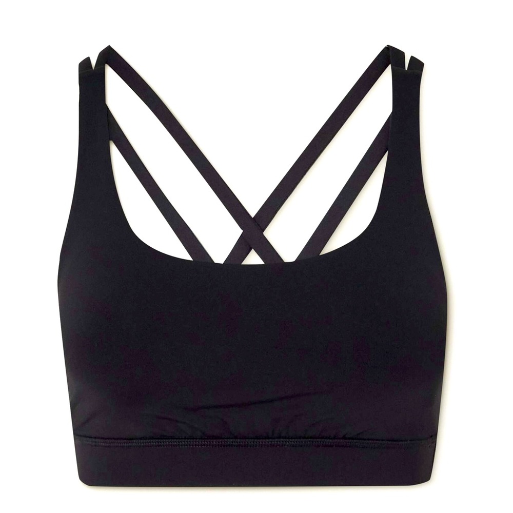 Lululemon Black Crossover Strappy Sports Bra